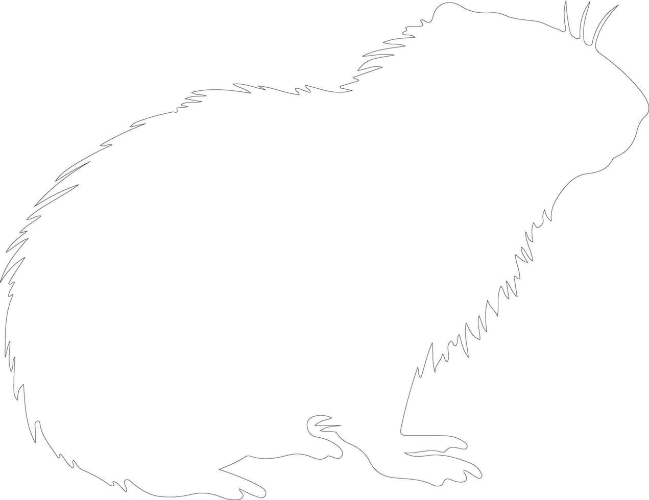 capybera outline silhouette vector