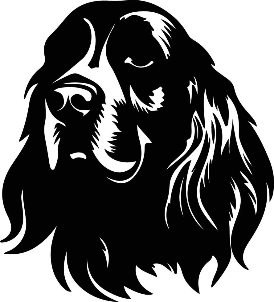 campo spaniel silueta retrato vector