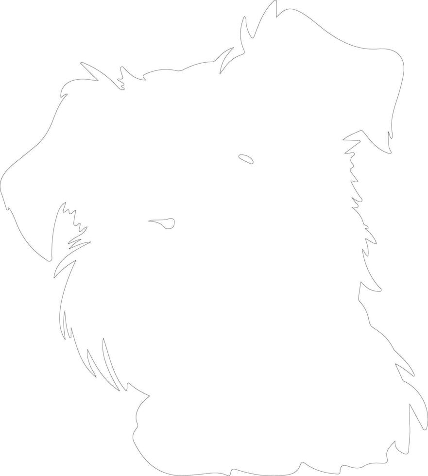 Affenpinscher  outline silhouette vector