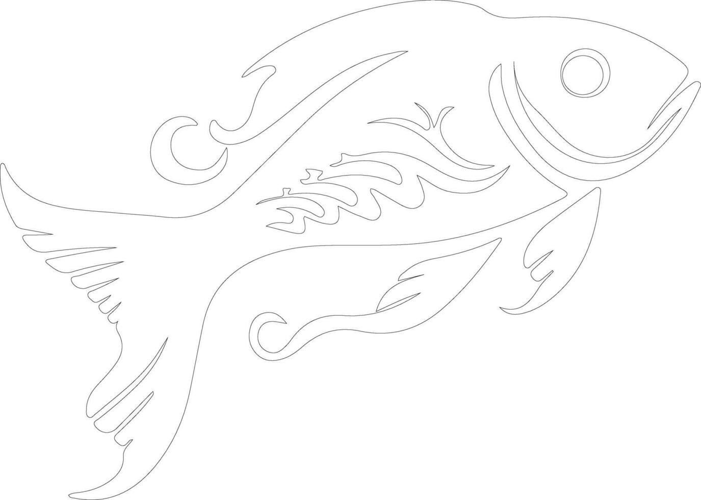 Dinichthys outline silhouette vector