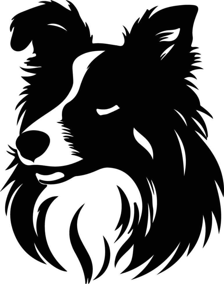 Shetland Sheepdog  silhouette portrait vector