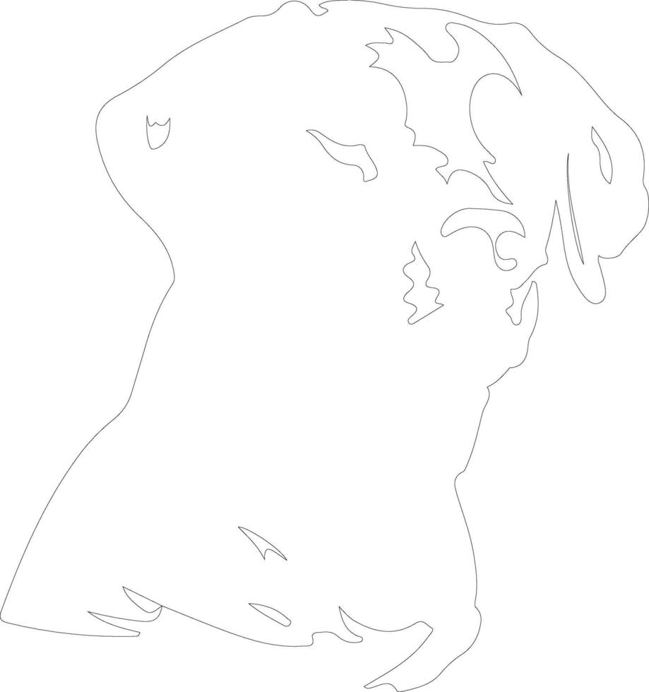 Chesapeake Bay Retriever  outline silhouette vector