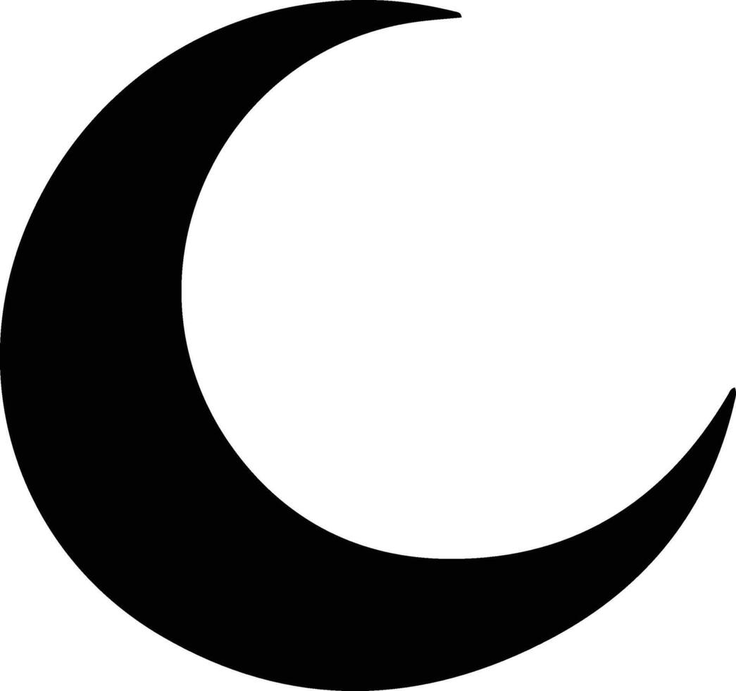 Crescent  black silhouette vector