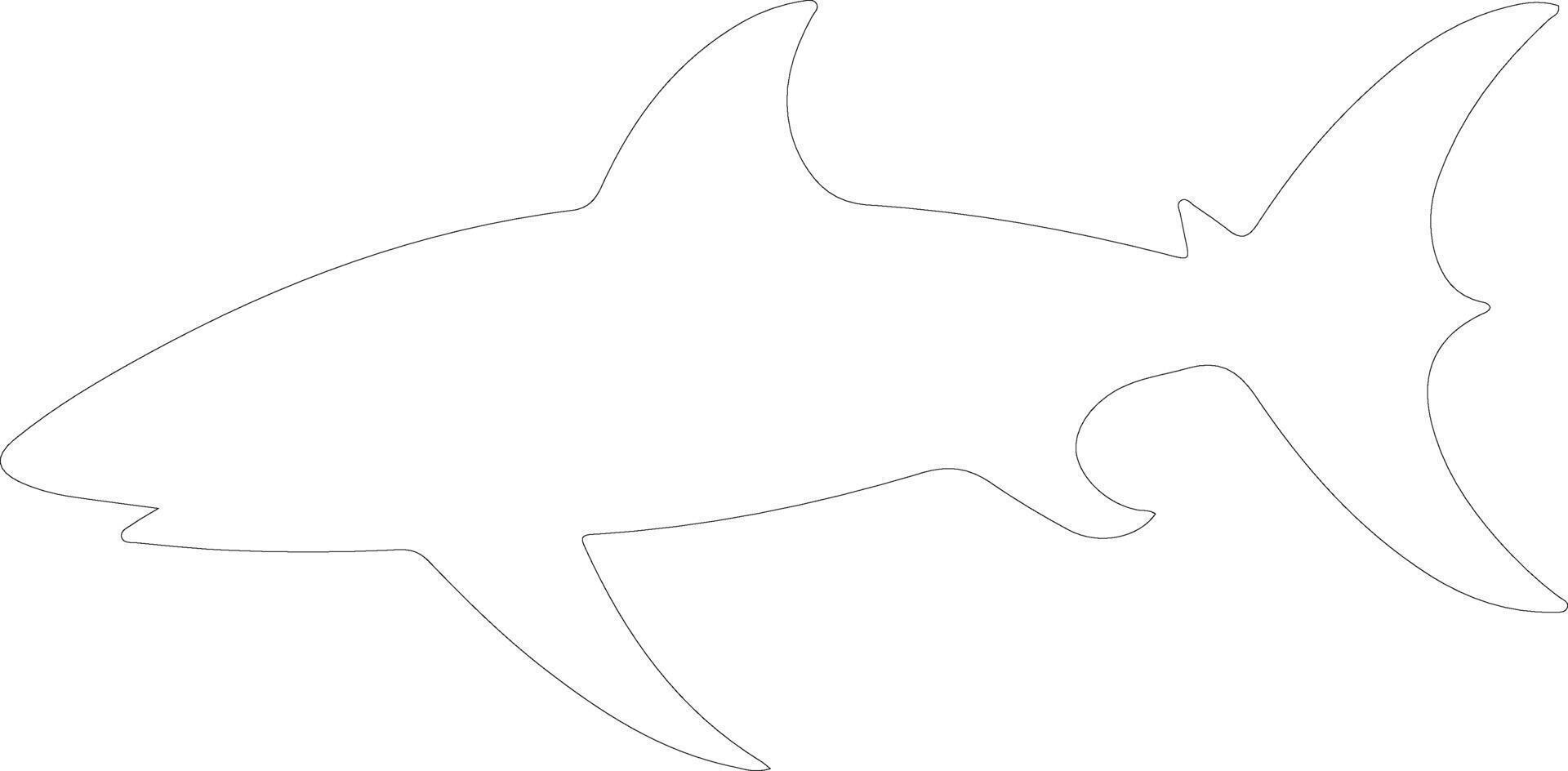 dogfish    outline silhouette vector