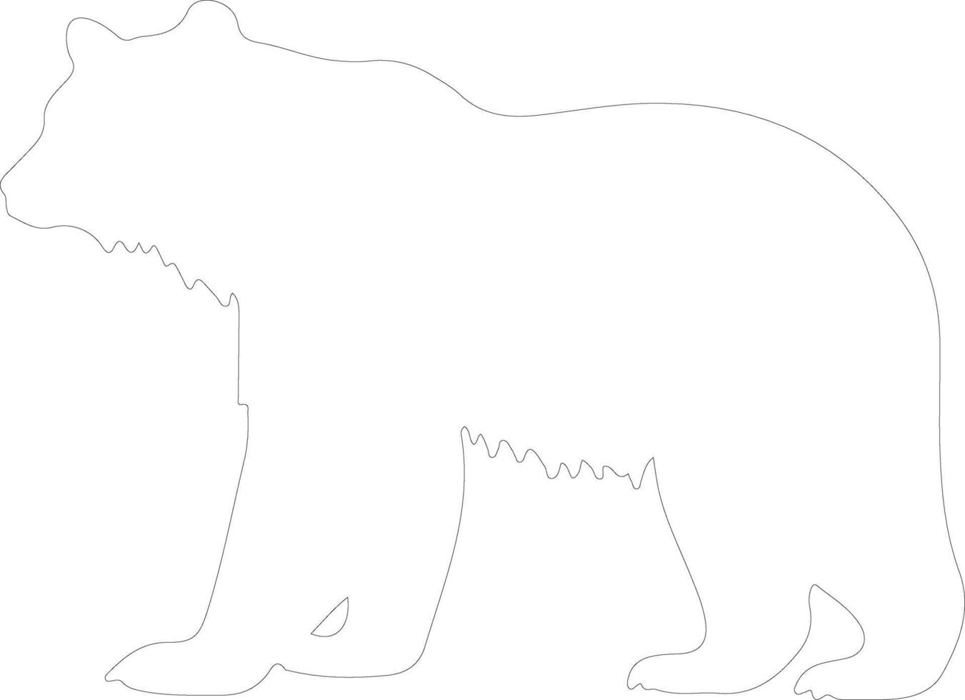 bear  outline silhouette vector