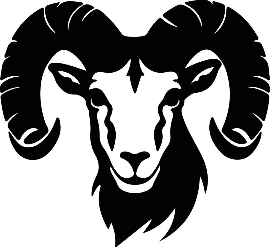 bighorn sheep  silhouette portrait vector