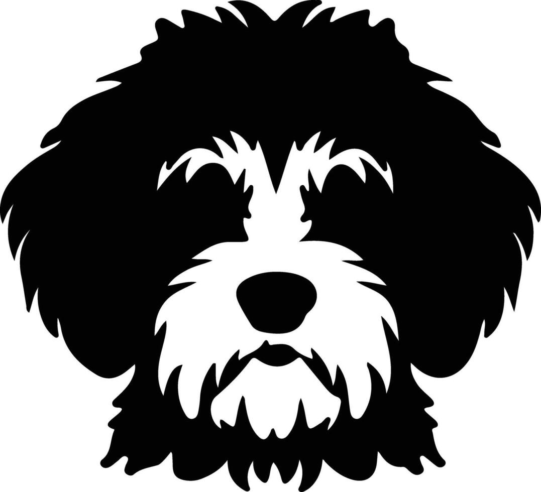 bichon frise silhouette portrait vector