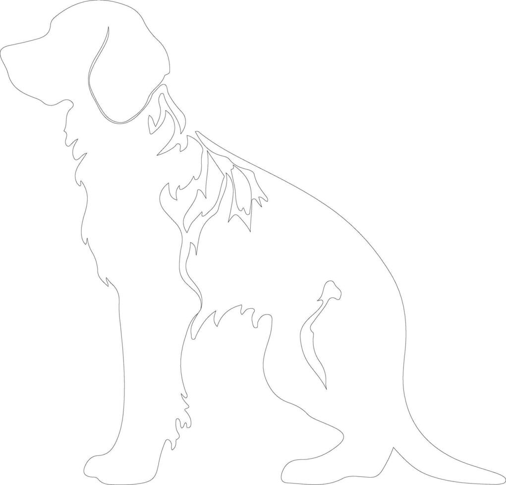 Small Munsterlander Pointer outline silhouette vector