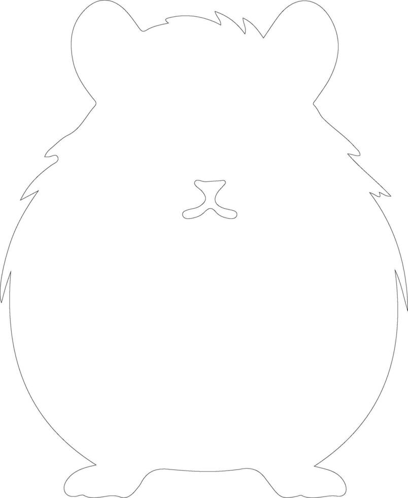 hamster  outline silhouette vector
