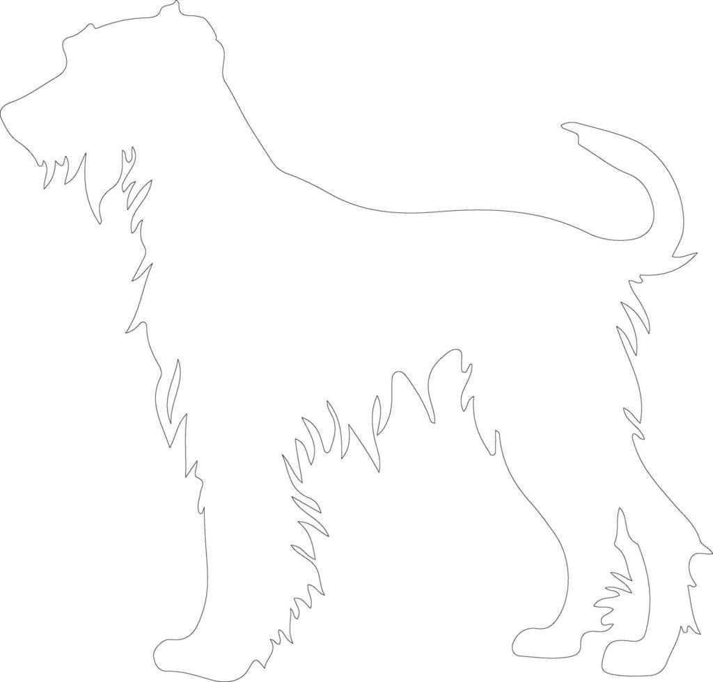 Scottish Deerhound  outline silhouette vector