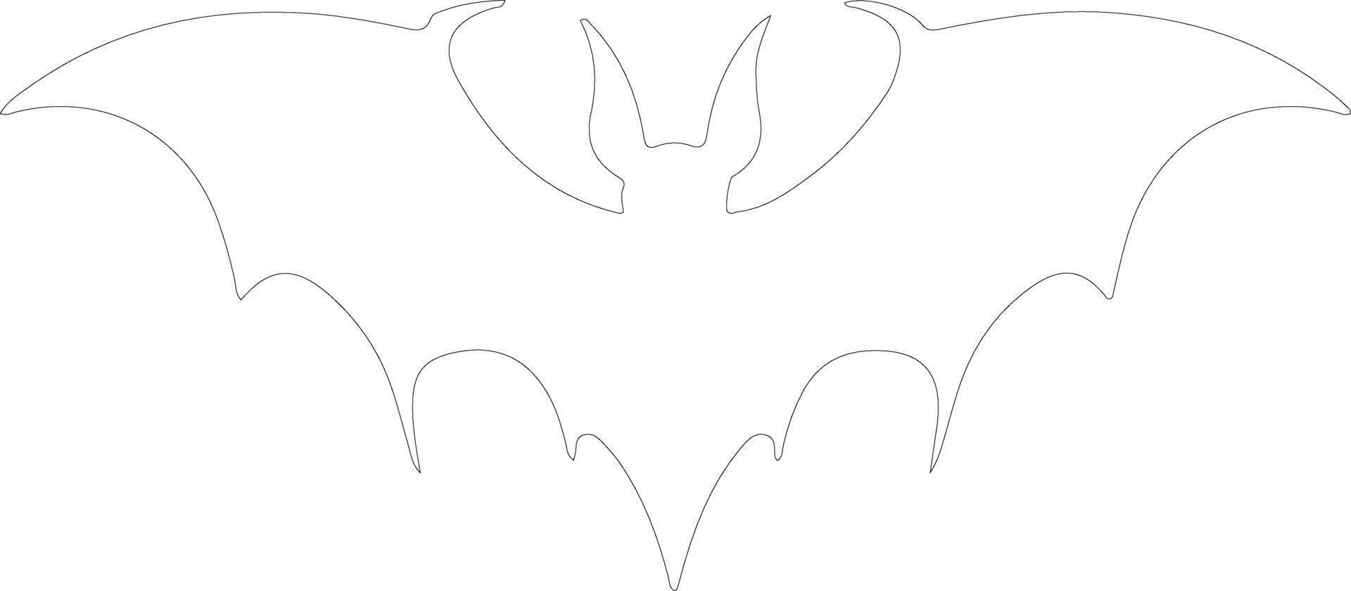 Bat  outline silhouette vector