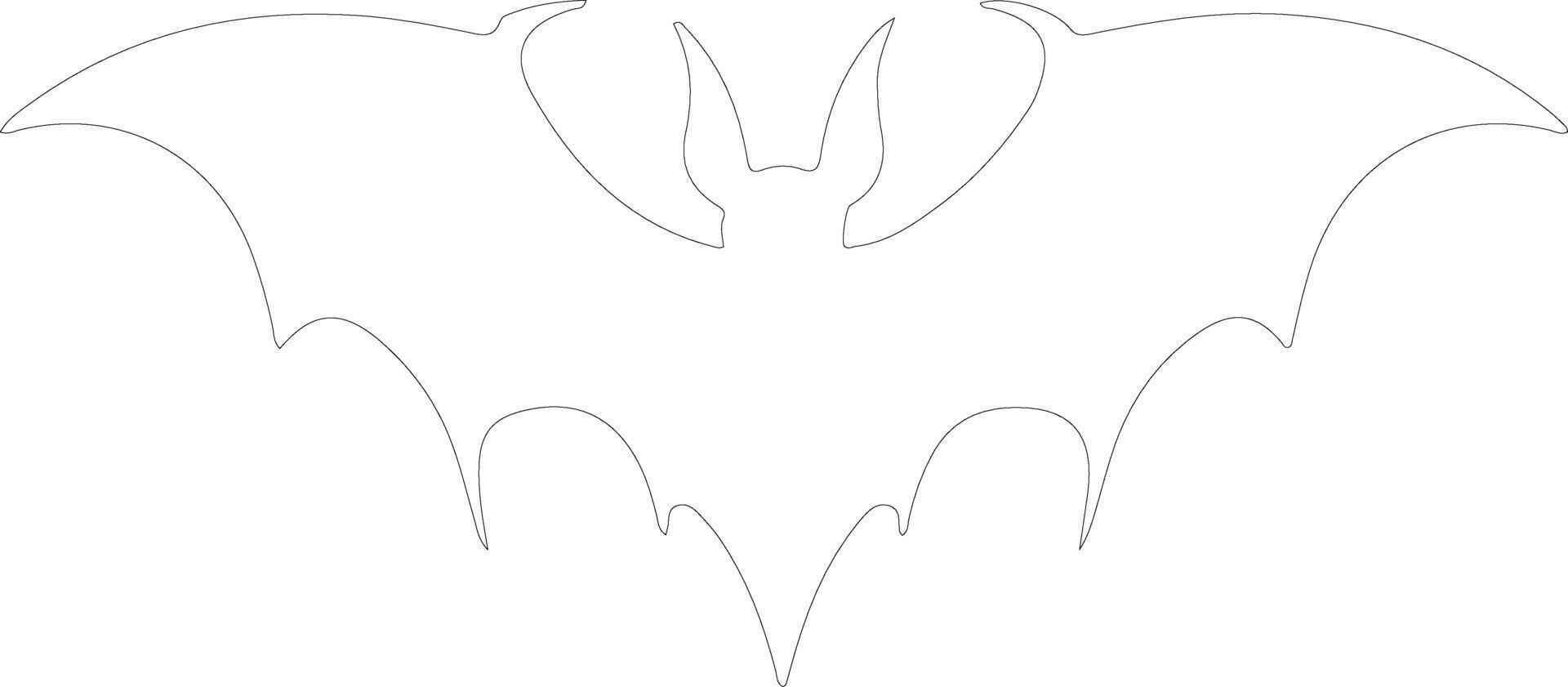Bat  outline silhouette vector