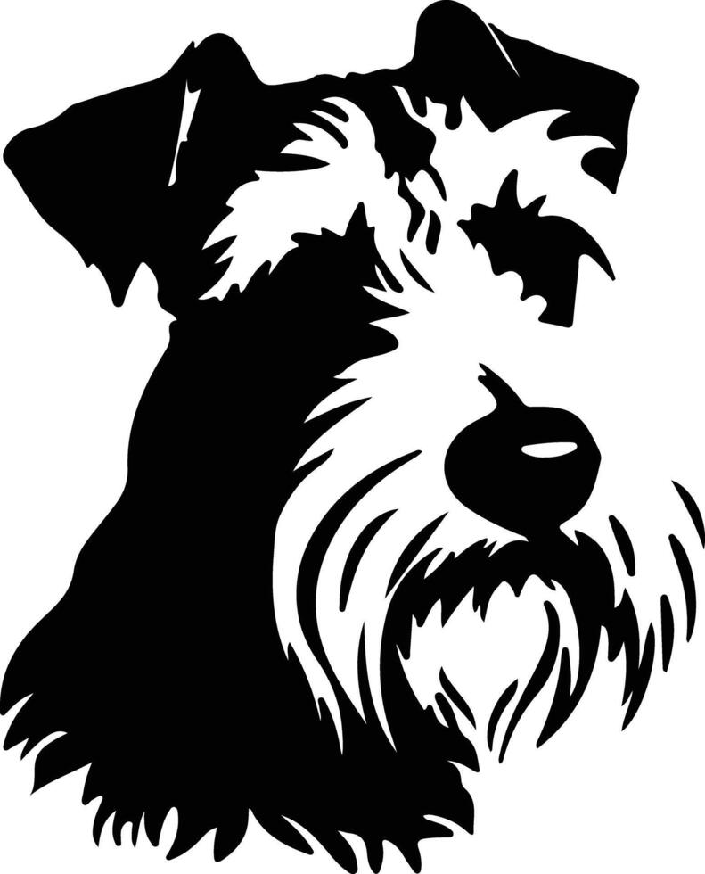 Wire Fox Terrier  silhouette portrait vector