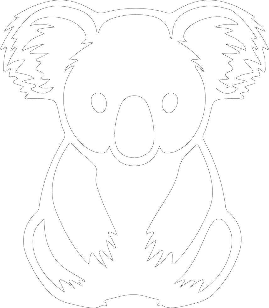 koala  outline silhouette vector