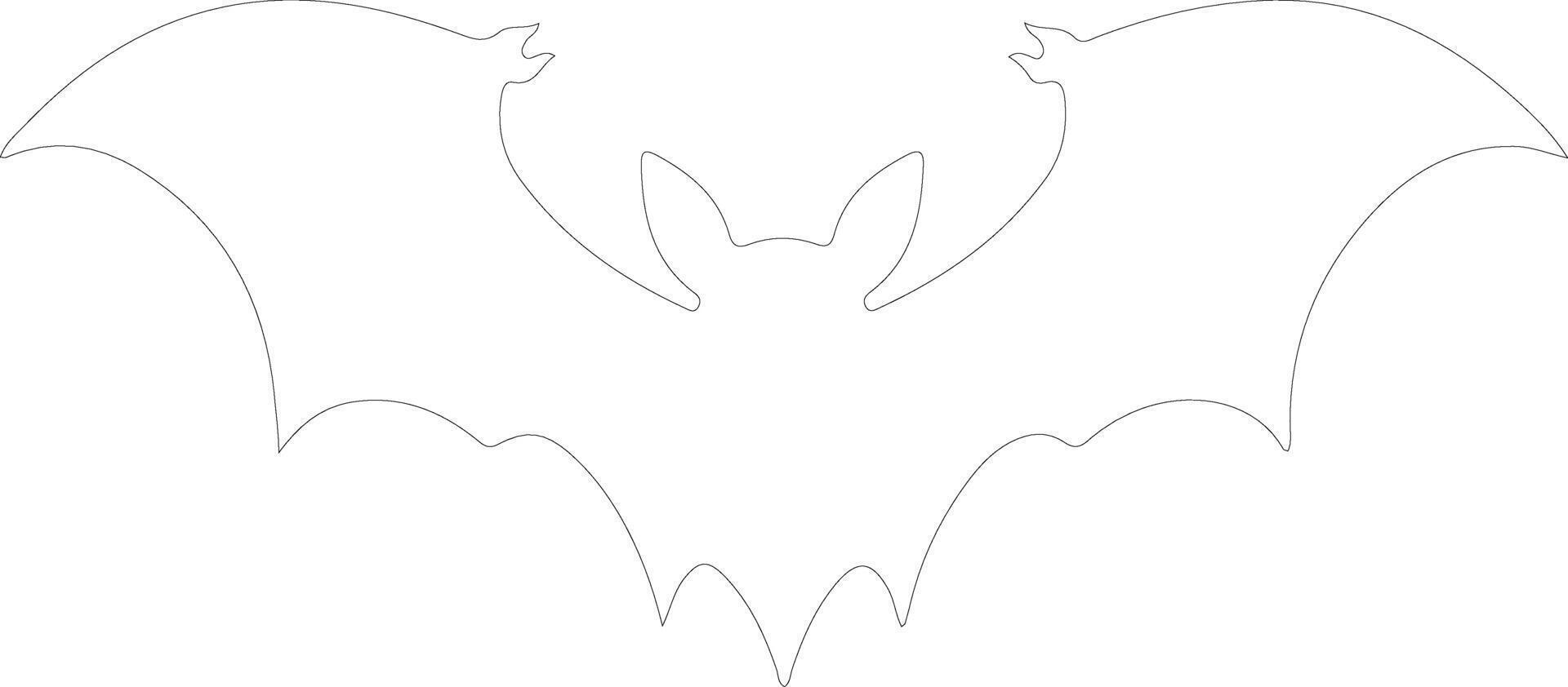 Bat  outline silhouette vector