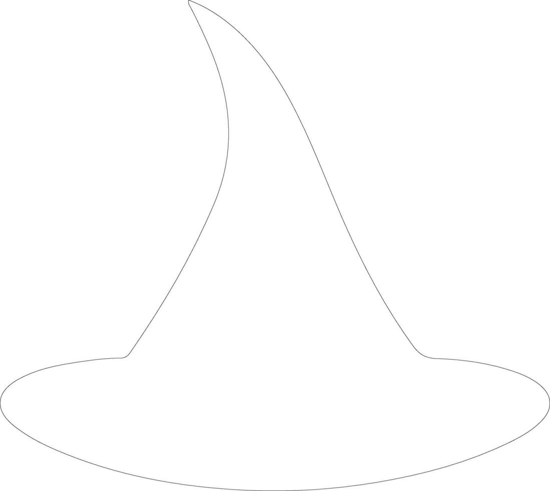 Witchs hat outline silhouette vector
