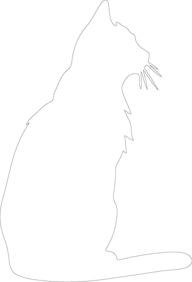 Cyprus Cat  outline silhouette vector