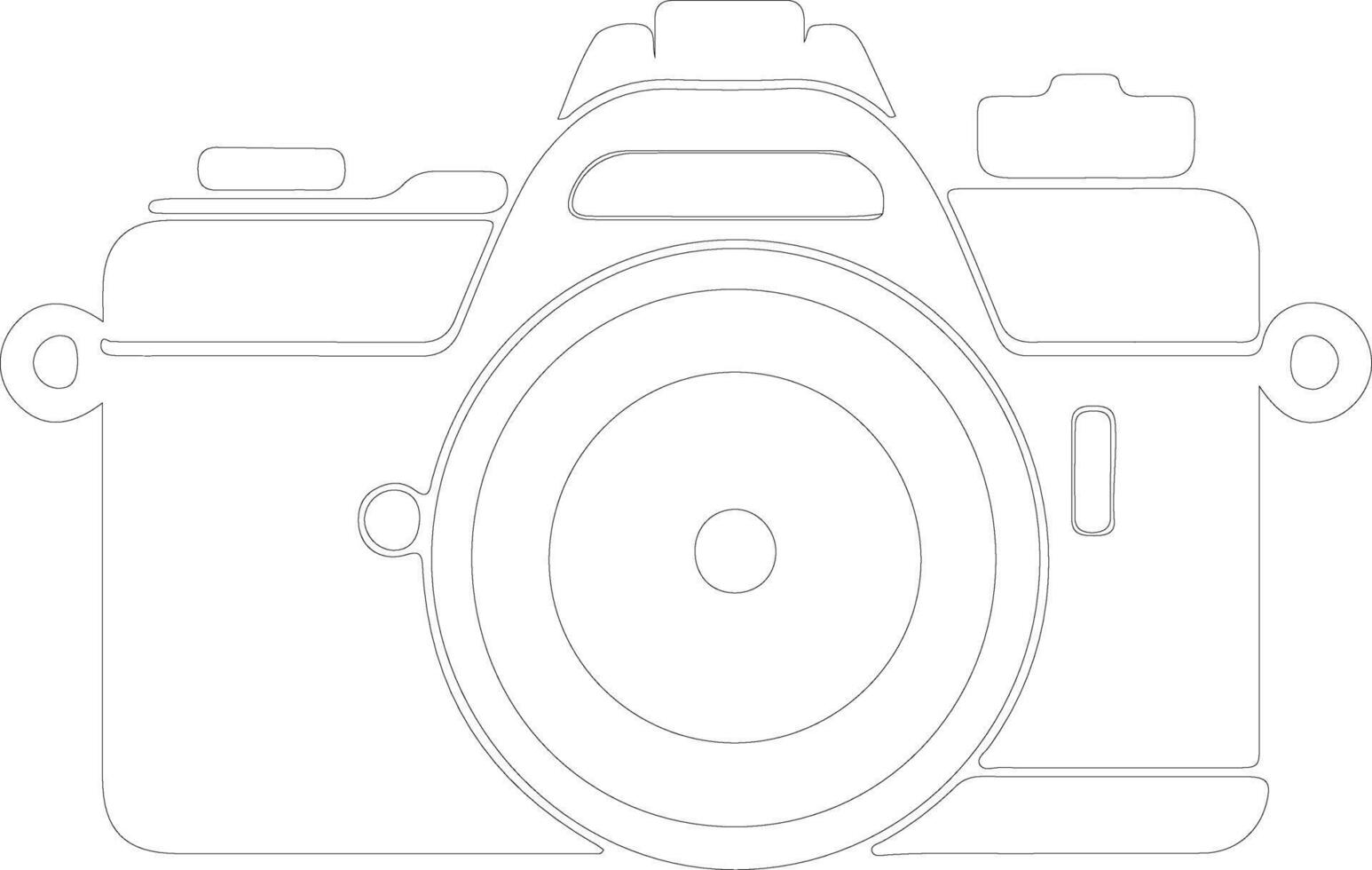 Camera icon  outline silhouette vector