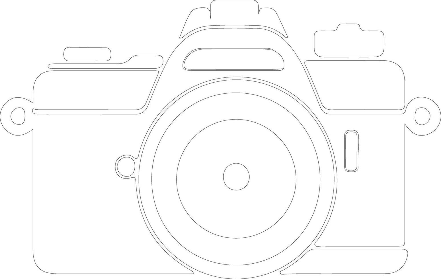 Camera icon  outline silhouette vector