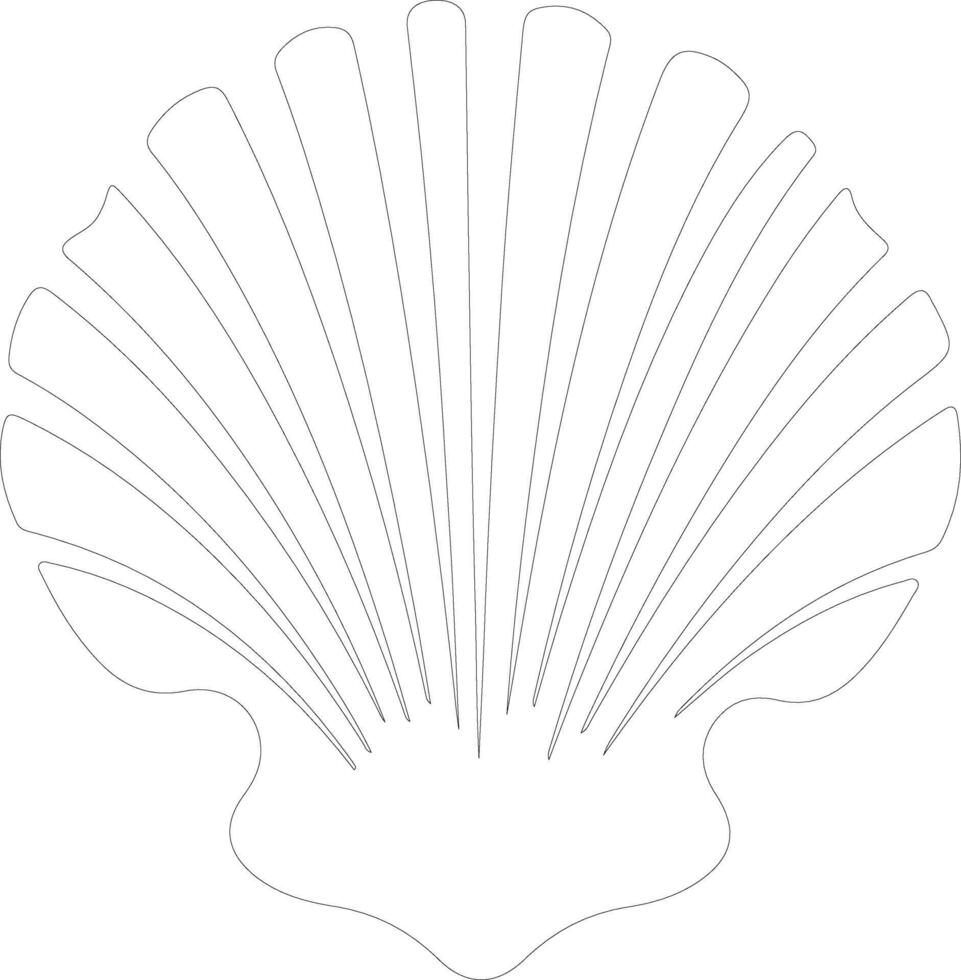 bivalve  outline silhouette vector