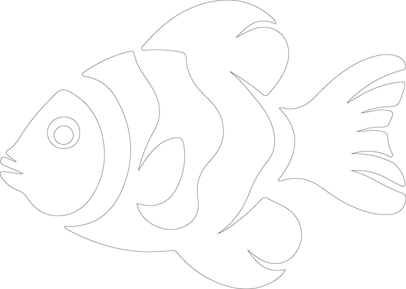Clownfish Outline Silhouette 38485311 Vector Art At Vecteezy Clownfish Outline Silhouette Vector