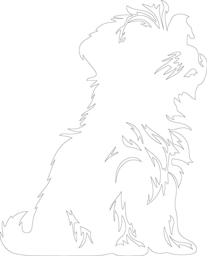Lwchen  outline silhouette vector