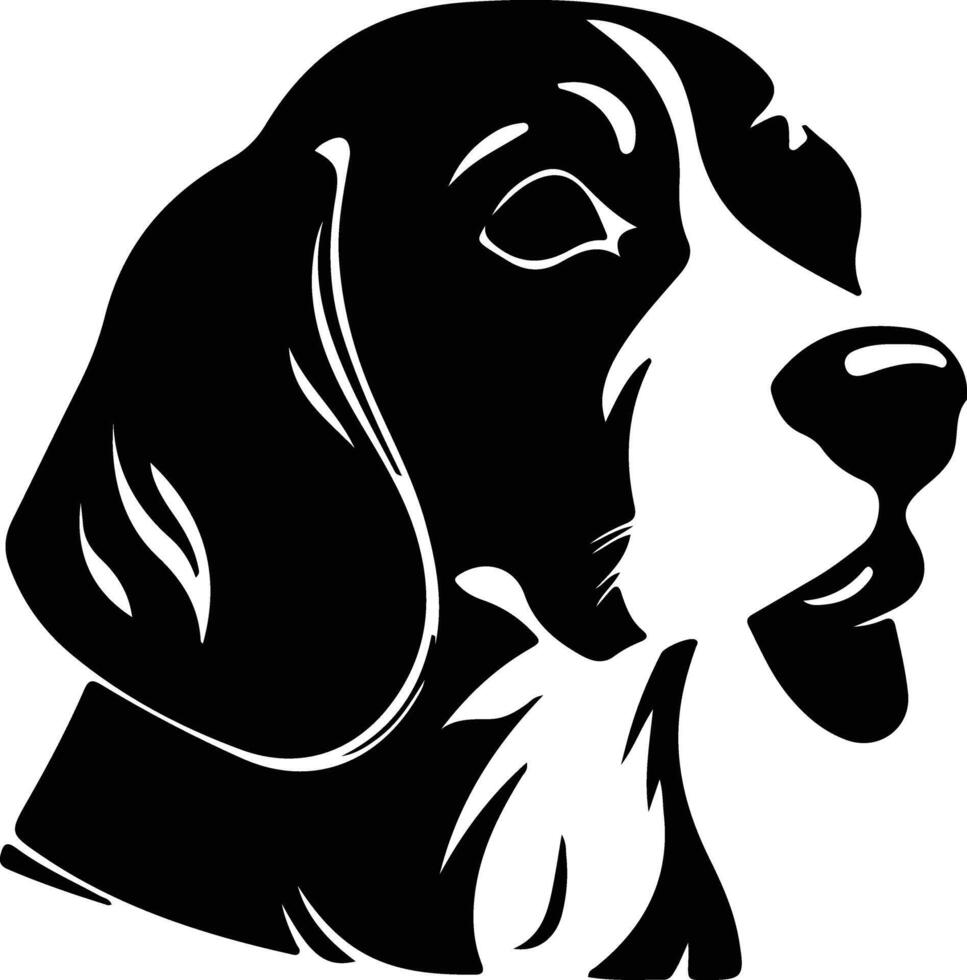 beagle  silhouette portrait vector