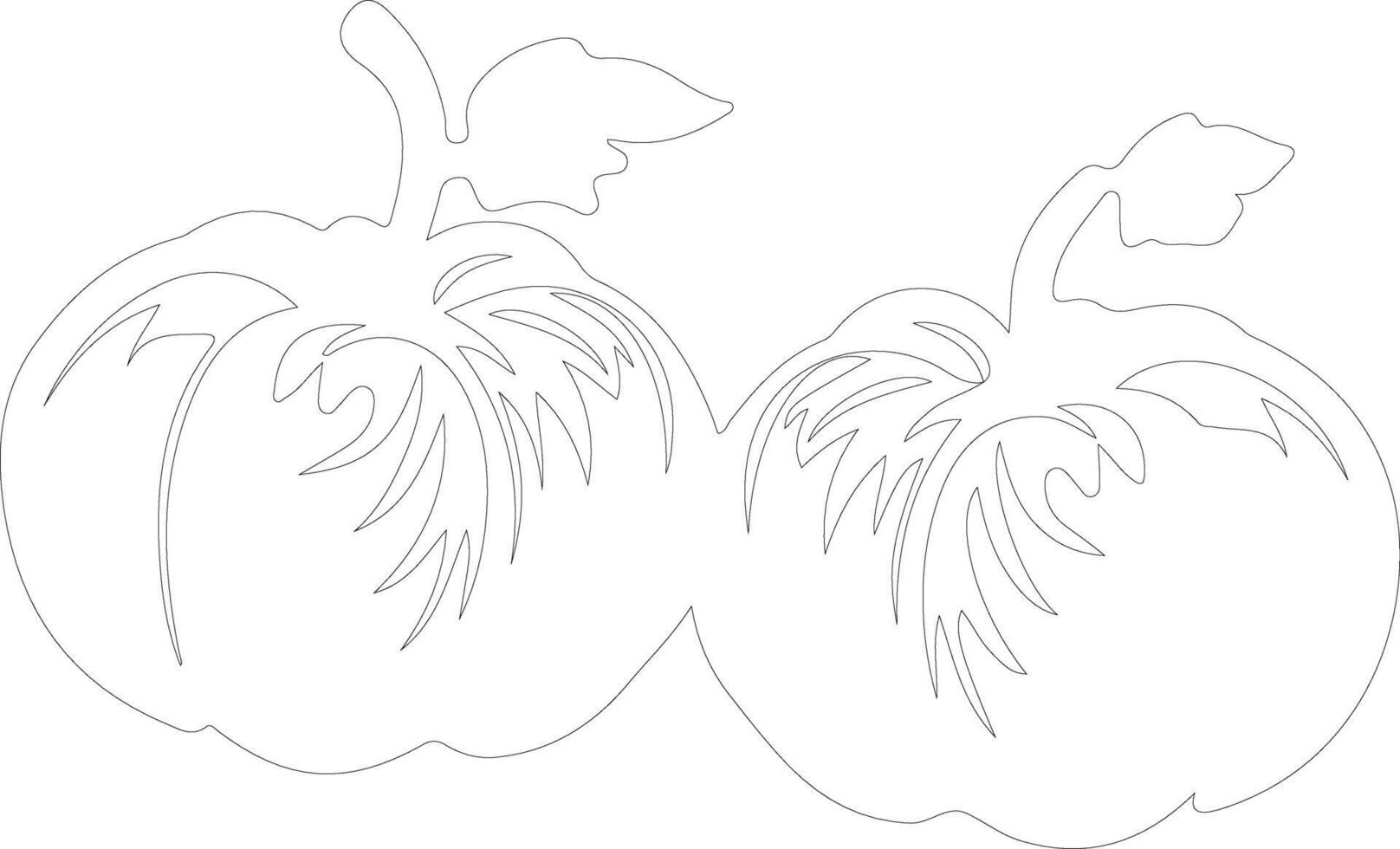 pattypan squash outline silhouette vector