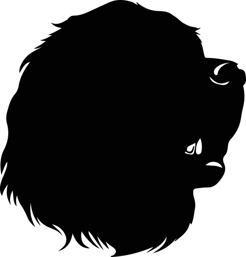 Tibetan Mastiff  silhouette portrait vector