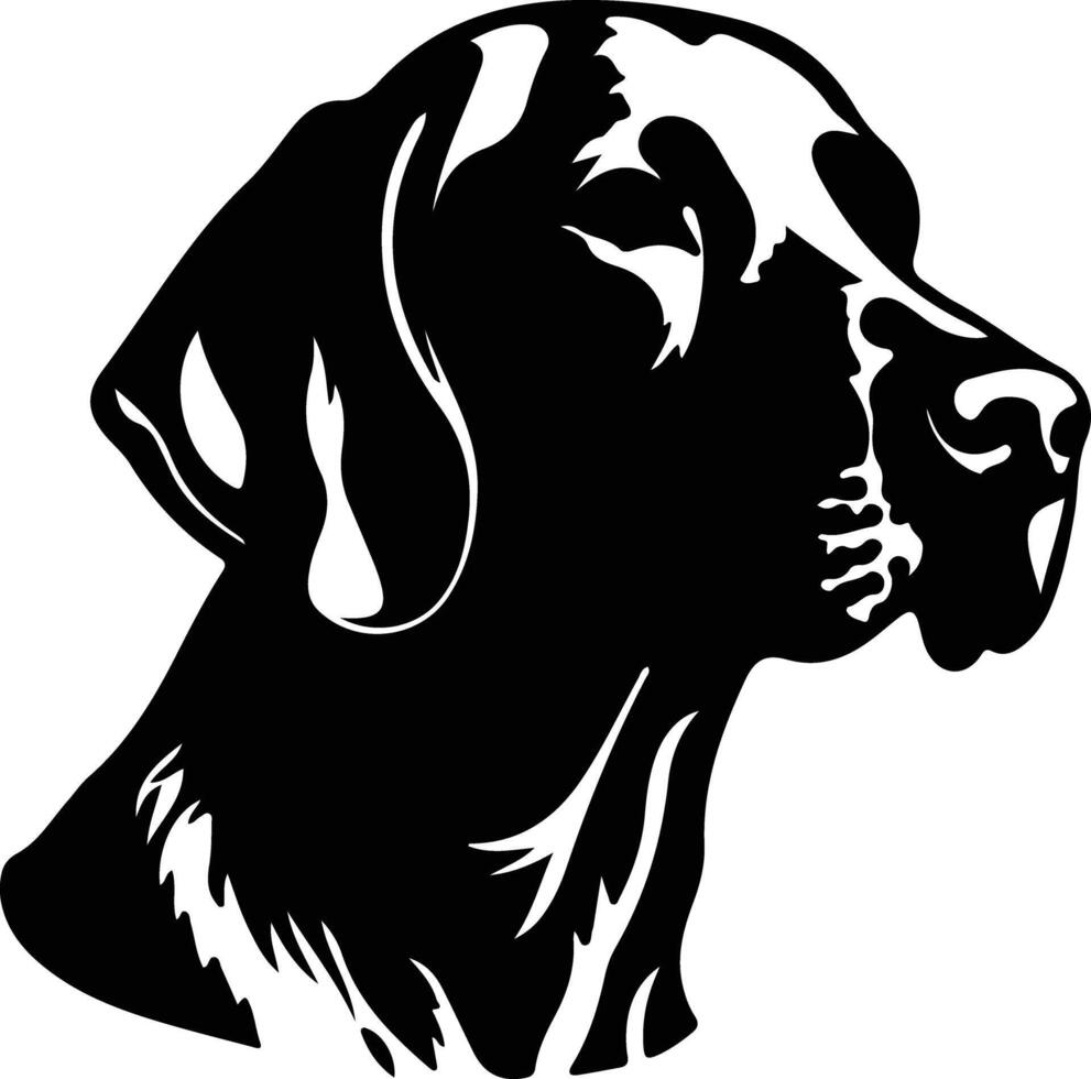 German Shorthaired Pointer  silhouette portrait vector