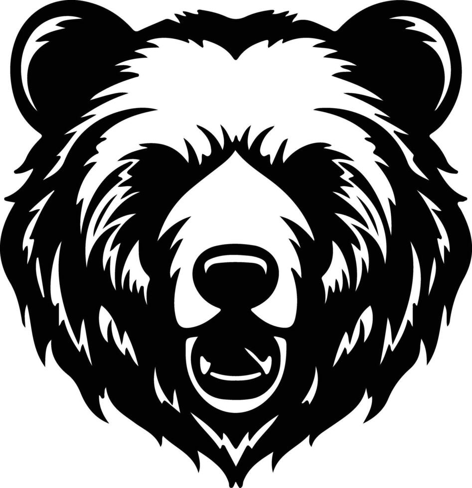 bear  silhouette portrait vector