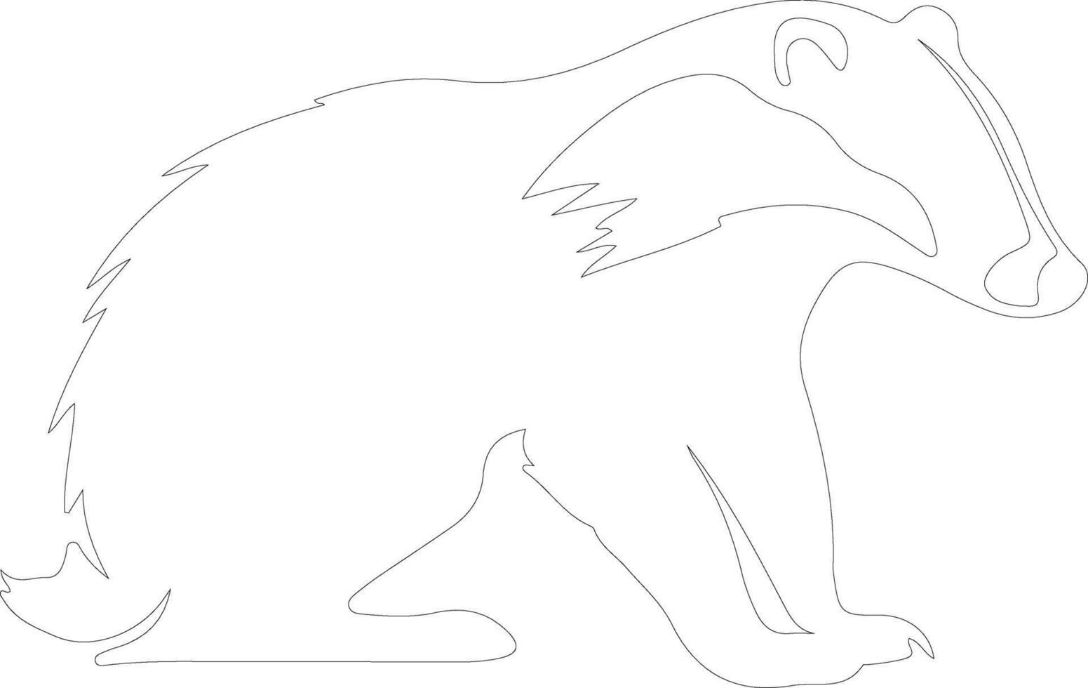 badger  outline silhouette vector