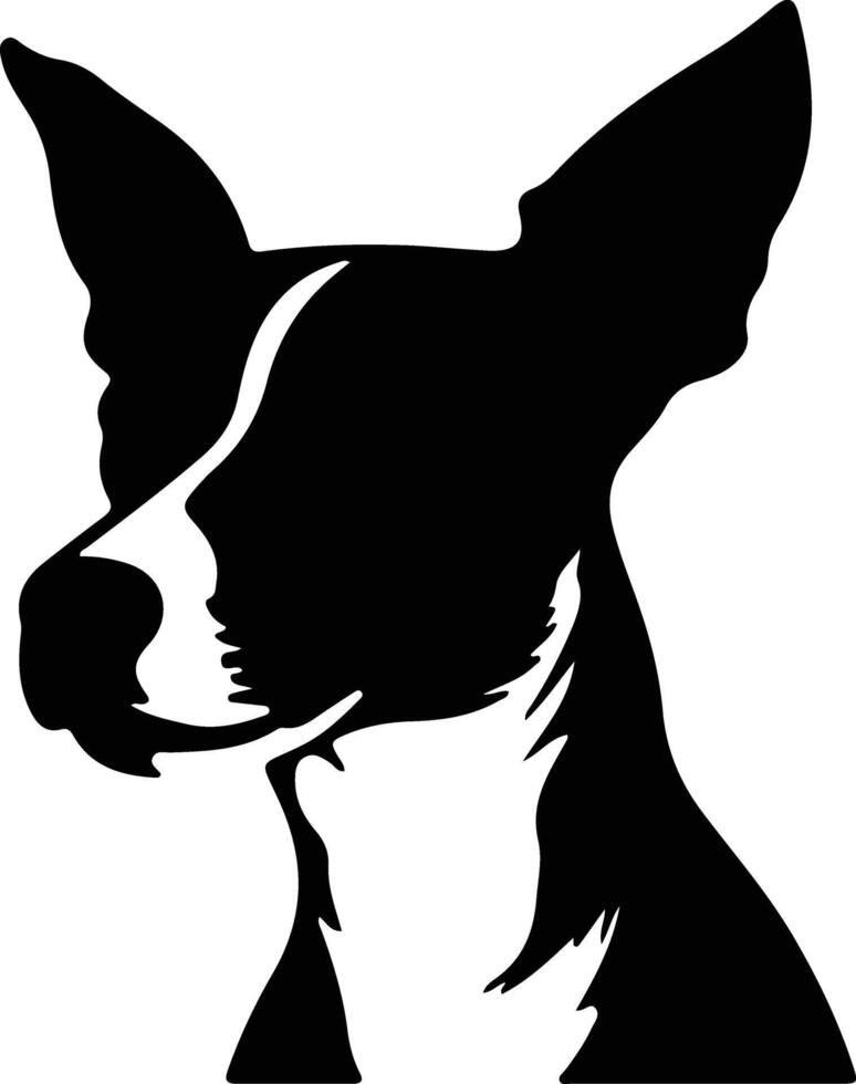 Rat Terrier  silhouette portrait vector