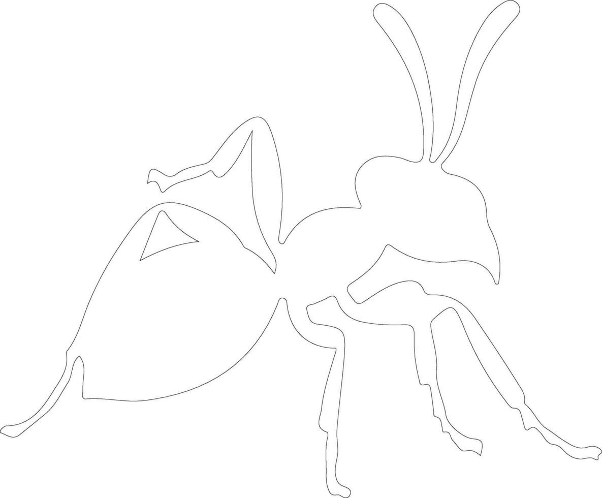 ant  outline silhouette vector
