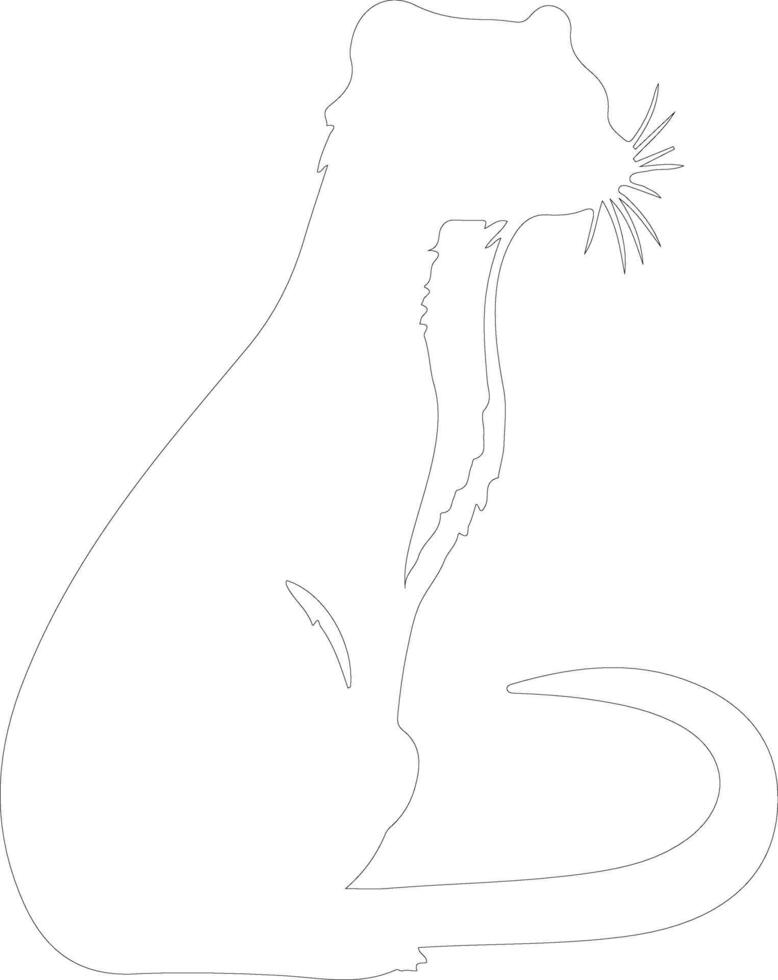 weasel  outline silhouette vector