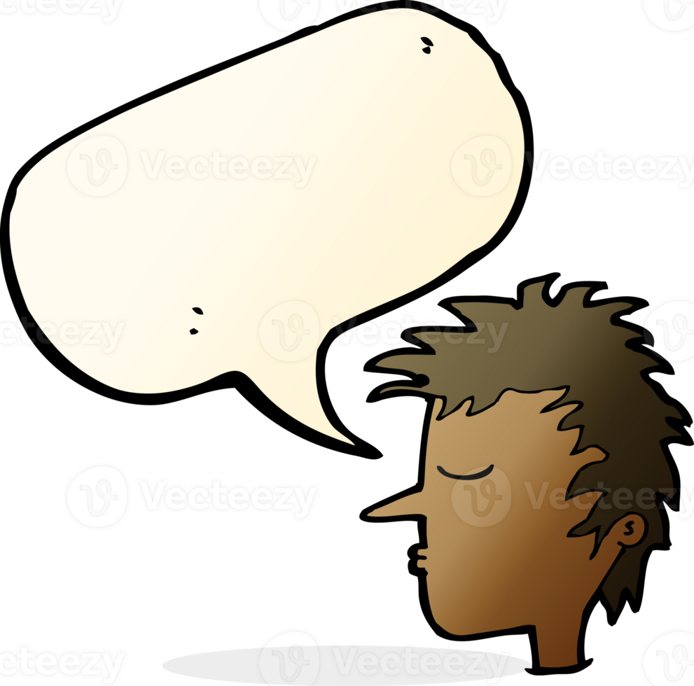 cartoon male face with speech bubble png