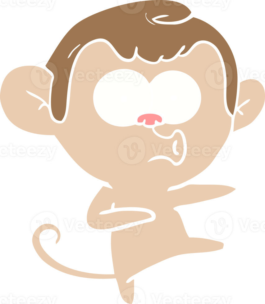 flat color style cartoon dancing monkey png