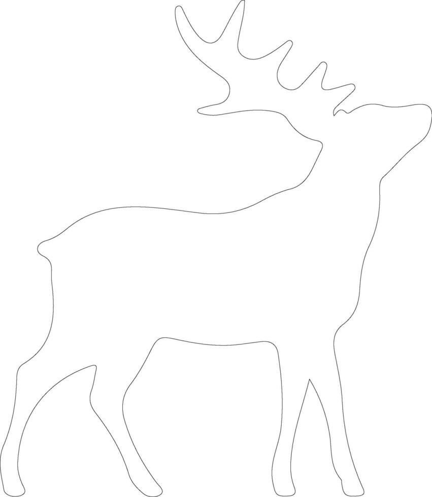 Comet one of Santas reindeer  outline silhouette vector