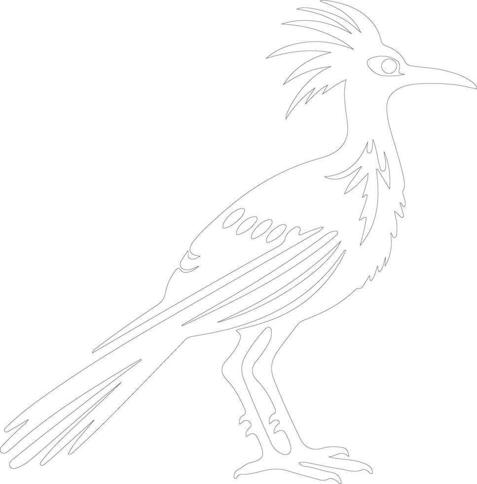 roadrunner    outline silhouette vector