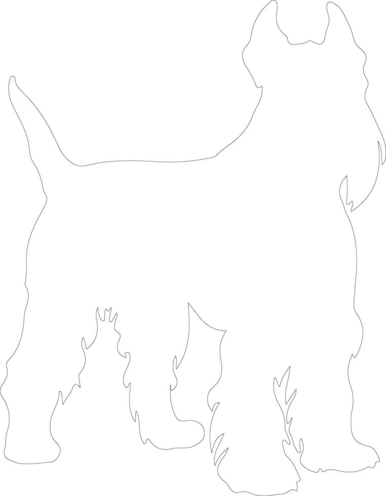 Giant Schnauzer  outline silhouette vector
