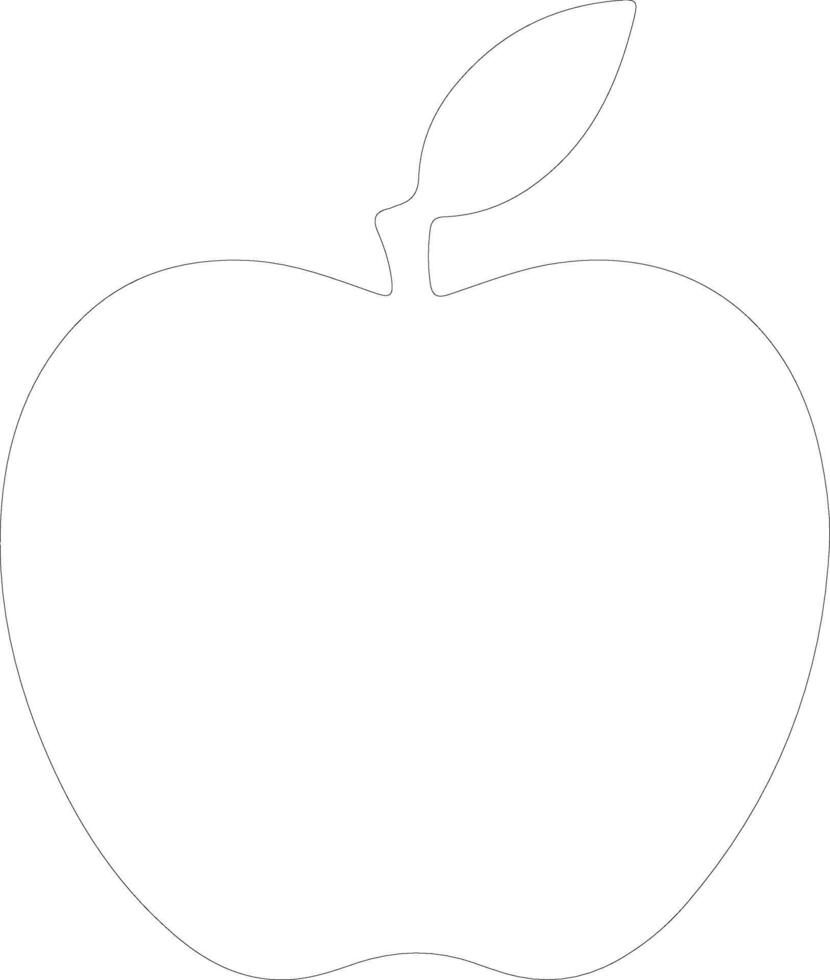 apple  outline silhouette vector