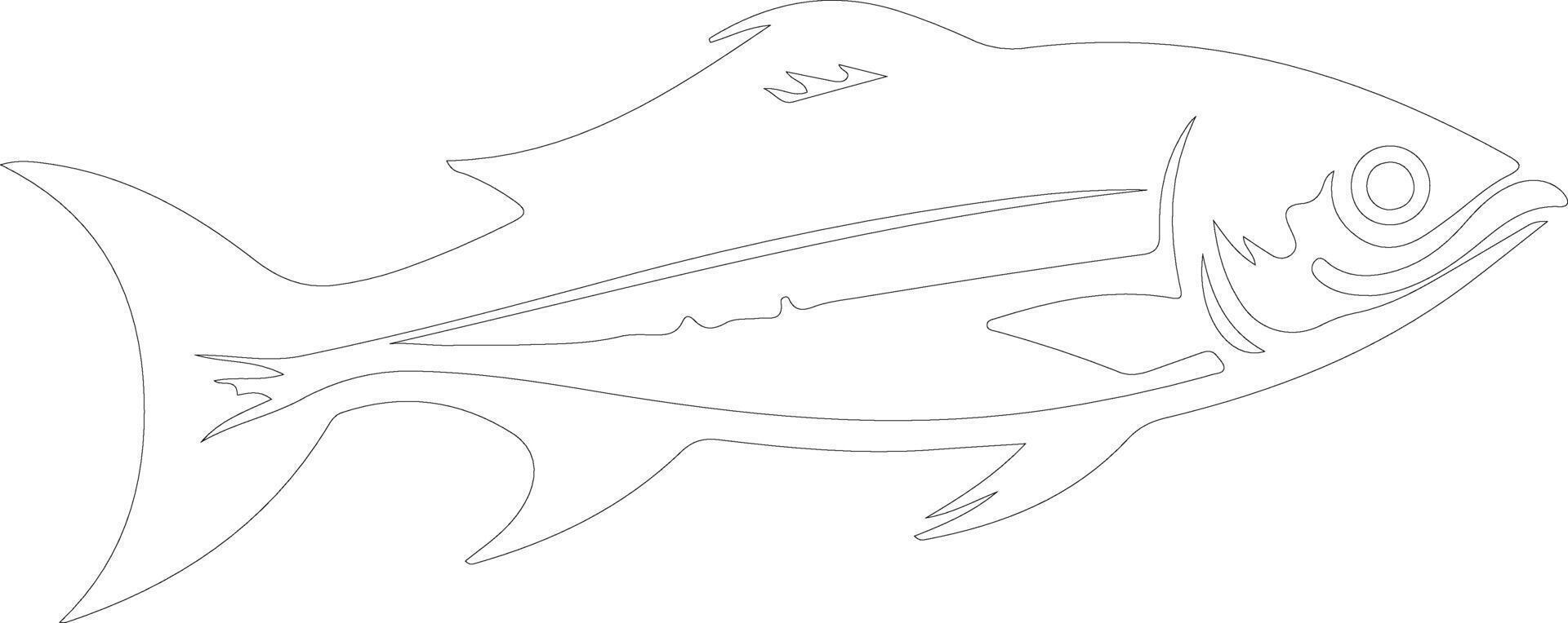 herring  outline silhouette vector