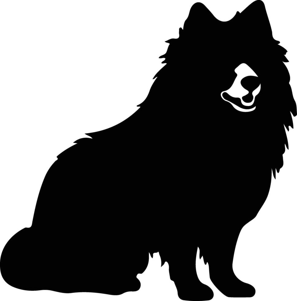 Samoyedo negro silueta vector