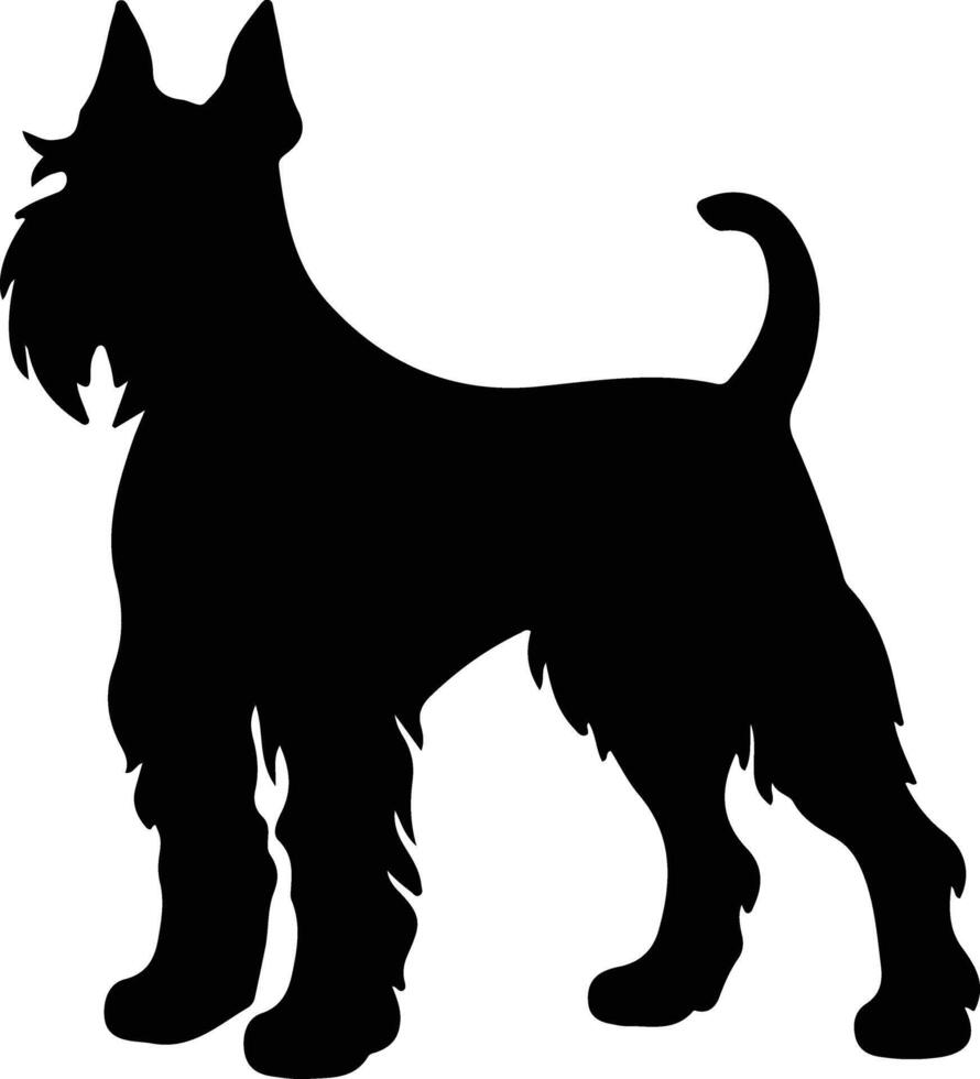 gigante Schnauzer negro silueta vector