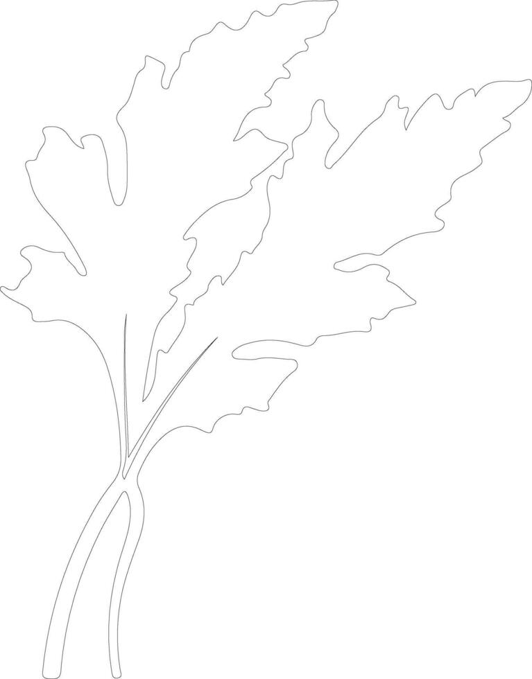 rhubarb  outline silhouette vector