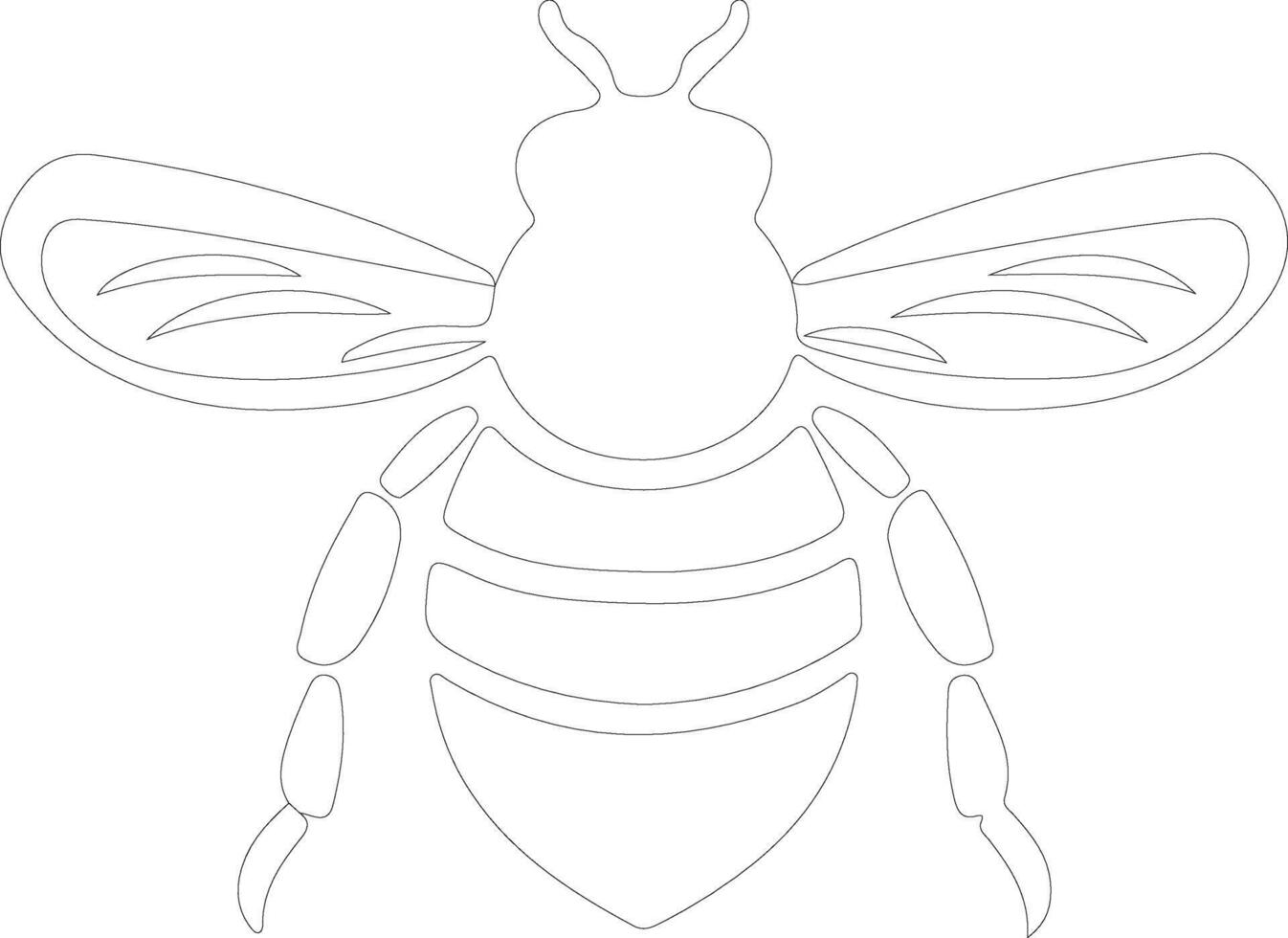 bumblebee outline silhouette vector