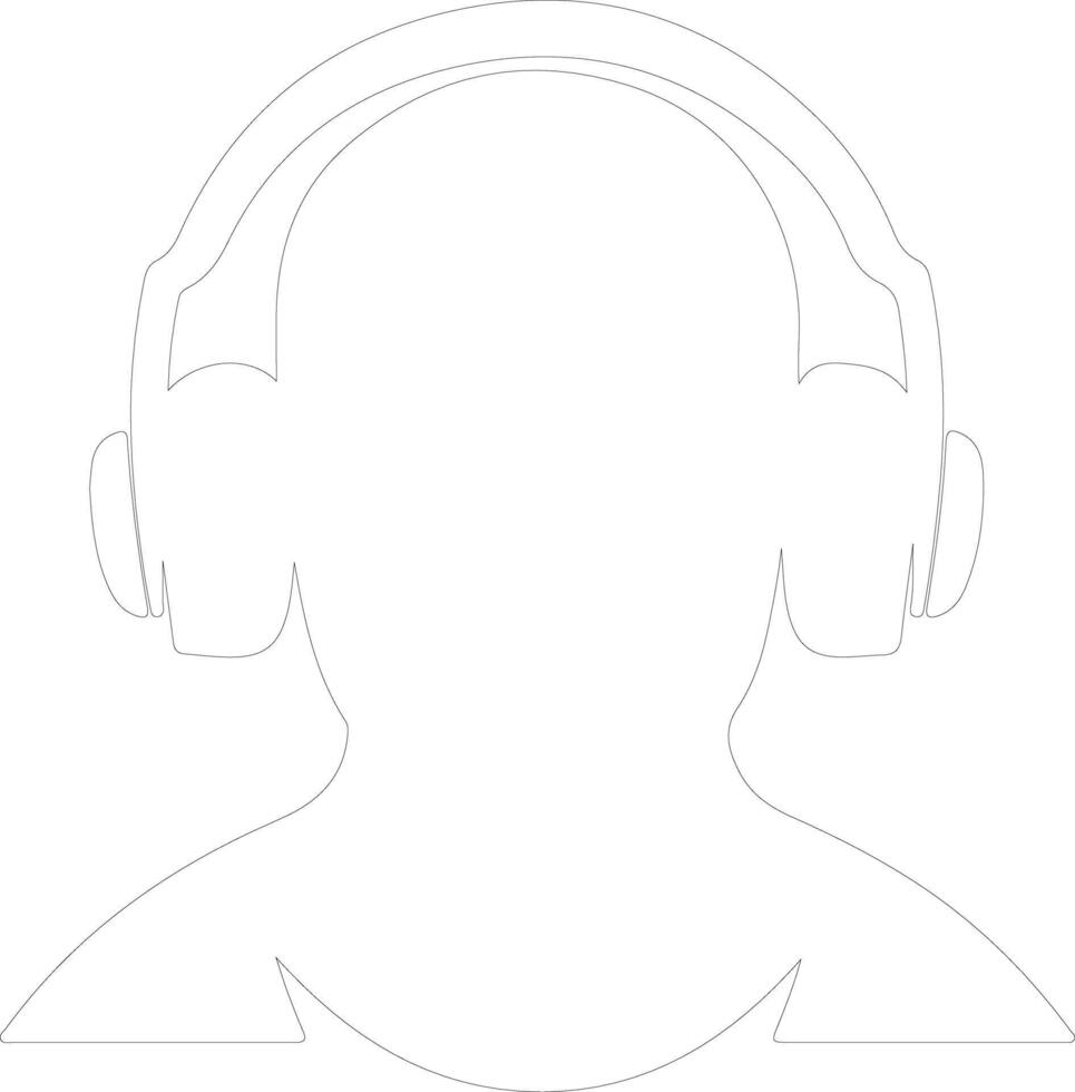 Audio icon outline silhouette vector