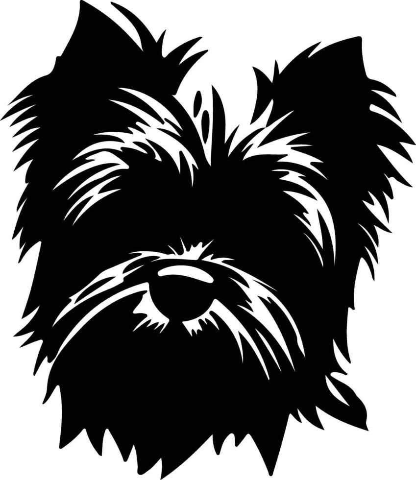 Affenpinscher  black silhouette vector