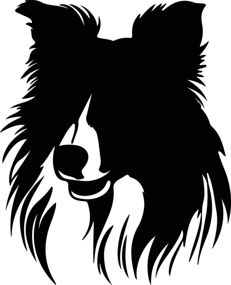 collie silueta retrato vector