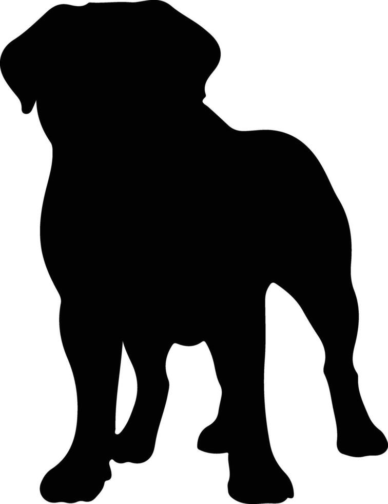 Mastiff    black silhouette vector